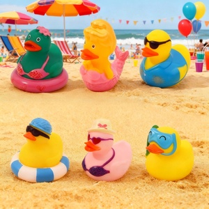 Juguetes de patito YIDA para niños, de vinilo blando y chirriante, para jugar en el agua del baño, para edades de 4 a 6 años, para la ducha y el baño. - Product Image 1