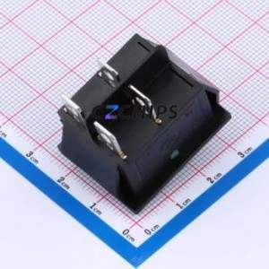 HX KCD4-4P-G Rocker Switch Through hole Component (THT) Switch Solder Tab Green 16A 250V - Product Image 2