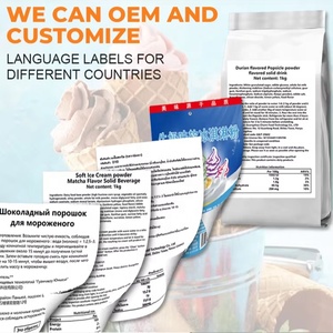 OEM Halal chứng nhận 1kg thương mại đa hương vị cứng phục vụ kem trộn bột với - Product Image 5
