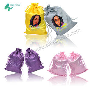 ถุงผ้าซาตินแบบมีเชือ<span class=keywords><strong>ก</strong></span>ผู<span class=keywords><strong>ก</strong></span>สำหรับเก็บผมต่อ ถุงใส่ผม<span class=keywords><strong>วิก</strong></span> ถุงซาตินสำหรับมัดผม - Product Image 2