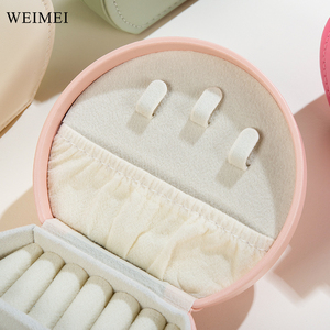 WEIMEI High-Capacity Pu Leather Portable Travel Leather Jewelry Organizer Display <b>Boxes</b> for Necklaces Rings <b>Earrings</b> Storage - Product Image 6