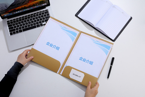Custom A4 Presentation <strong>Folders</strong> with Business Card Slot <strong>Two</strong> <strong>Pockets</strong> Waterproof Coated Paper China Manufacture for Flyers <strong>Printing</strong> - Product Image 6
