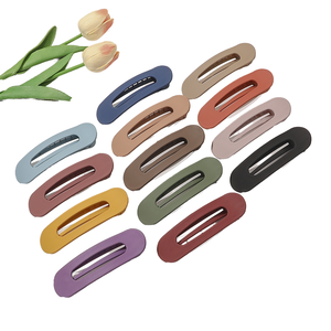 Pinces à <span class=keywords><strong>cheveux</strong></span> en plastique Jiamu, couleur unie, finition mate, style bec de canard, pour femmes et filles - Accessoires de <span class=keywords><strong>cheveux</strong></span> simples et tendance - Product Image 2