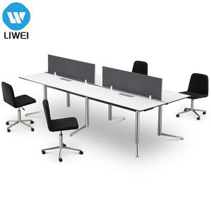 Postazione di Lavoro Modulare LIWEI in Metallo per 4 Persone, Scrivania Convertibile con Divisori Personalizzabili per <span class=keywords><strong>Uffici</strong></span> <span class=keywords><strong>Commerciali</strong></span> - Product Image 2