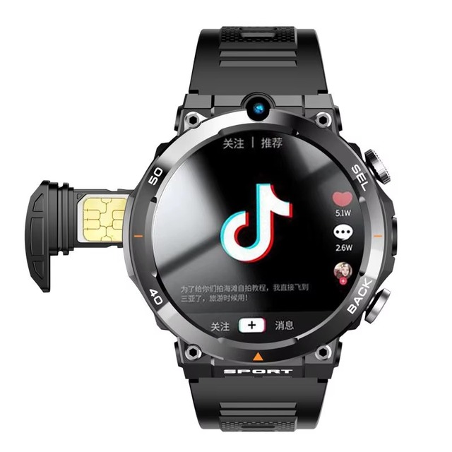 New 1.39inch 4g 5g Waterproof Smart Watch H10 Wifi Gps Dual Camera Video Call Nfc 2+16gb 900mah Battery Android Smart Watch