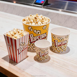 Dùng Một Lần Thân Thiện Với Môi Giấy Bỏng Ngô Xô 24Oz 130Oz Với Nắp Mang Nhãn Hiệu In Ăn Được Cấp Cho Thực Phẩm Đường Phố Bán Buôn - Product Image 1