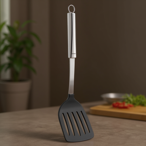 Espátula de Cocina Inteligente de Acero Cromado y Negro, 84x34cm, Apta para Lavavajillas, Cabezal de Nailon - Product Image 3