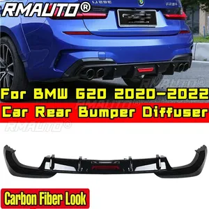 BMW G20 Rear Bumper <b>Lip</b> Glossy Black Sport Style Car Rear Bumper <b>Splitter</b> Guard Body Kit for BMW G20 2020-2022 Car Accessories - Product Image 2