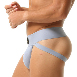 OEM-Service Großhandel Low-Rise Herren Sexy Unterwäsche Cuecas <span class=keywords><strong>Jockstrap</strong></span> Komfortable Baumwolle Individuelles Logo Sexy Herren <span class=keywords><strong>Jockstrap</strong></span> - Product Image 3