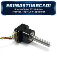Encodeur magnétique rotatif absolu monobloc 16 bits haute précision 16 384 P/R, signal stable pour contrôle de mouvement robotique précis