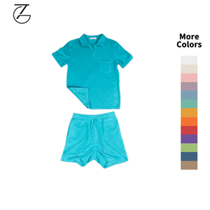 Conjunto de Pantalones Cortos y Camiseta Polo Personalizada de Felpa Gruesa y Transpirable para Hombre, Traje Deportivo Informal de 2 Piezas con Logotipo Personalizado - Product Image 1