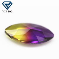 Tomy — pierres précieuses à facettes 5x10mm-10x20mm, synthétique, tourmaline, en vrac, technologie mixte et multicolore, verre de cristal