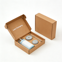 Boîte d'emballage en papier kraft pour tasse isotherme avec impression de logo personnalisé, boîte d'expédition pour tasse thermique de haute qualité, boîte postale pour vêtements