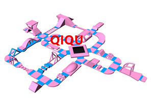 QIQU Toboganes Inflables Comerciales de Alta Capacidad para Parques Acuáticos, Trampolín Enlazable para Alquiler en Lagos, Aprobado por CE - Product Image 5