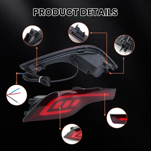 Luci LED Lampeggianti per Auto <span class=keywords><strong>2</strong></span> Pezzi per Honda CRV CR-V 2017 2018 2019, Riflettore Multifunzione 12V, Luce Posteriore, Luce Freno per Paraurti - Product Image 5