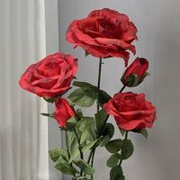 Fleurs en papier géantes réalistes faites à la main pour mariage, fête des mères, Noël, rentrée scolaire - Grande taille pour vitrine