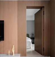 Panneau mural grille invisible, moderne, encastré, pour entrée discrète, portes HDF dissimulées, projet d'appartement de luxe