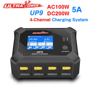 Chargeur-déchargeur intelligent ULTRA POWER UP9 AC 100W DC 200W IPS LCD à quatre canaux pour batteries LiPo/LiHV/LiIon/LiFe 1-6S C652 - Product Image 3