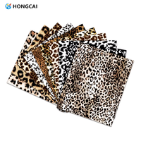 Hongcai imprimé léopard Camouflage couleur transfert de chaleur feuille de vinyle taille personnalisée PU Film fer sur vêtement