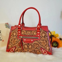 Pochette pour femme en cuir véritable SNAIL avec fermeture éclair, motif floral, décoration de lettres, chaînes, durable, imperméable, capacité de 1 à 1,9 L