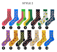 Chaussettes pour hommes imprimées promotionnelles 100% coton Cartoon Business Funny Socks pour hommes