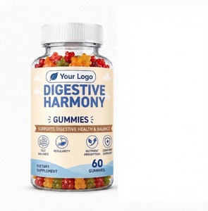 Gomitas Digestivas Veganas de Marca Personalizada, Sin Colorantes Artificiales, Etiqueta Privada OEM con Diseño de Logotipo Único - Product Image 1