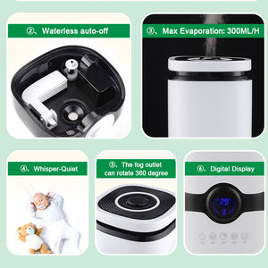 <span class=keywords><strong>Meilleur</strong></span> <span class=keywords><strong>diffuseur</strong></span> d'arôme de brume fraîche silencieuse Remplissage par le haut Humidificateur d'air électrique à ultrasons Humidistat Ménage Hôtel Plastique - Product Image 3