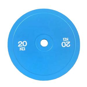 Disques d'haltères de Fitness de musculation plaques de poids de pare-chocs en caoutchouc et en fonte personnalisées Portable Durable 5-25KGS pour la salle de sport - Product Image 2