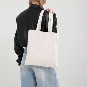 Sacs fourre-tout en toile de coton personnalisés, minimalistes, durables, vierges, polyvalents, recyclés, de haute qualité, pour femmes - Product Image 5