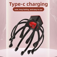 Masseur de relaxation pour le cuir chevelu à vibration, griffe de massage électrique multidimensionnelle rechargeable automatique pour le sommeil