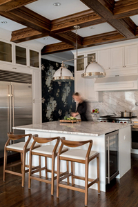 <span class=keywords><strong>Taburete</strong></span> de Madera para Cafetería, Restaurante, <span class=keywords><strong>Cocina</strong></span> o Barra, con Cojín <span class=keywords><strong>Blanco</strong></span> y Reposabrazos Altos - Product Image 6
