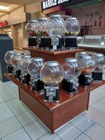 Distributeur Commercial de Bonbons et Jouets en Capsules à Monnayeur, Vente en Gros Usine, avec Réservoir Acrylique Rond et Carré