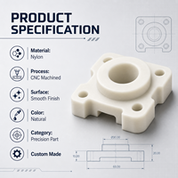 Pièces usinées CNC en nylon PA6 PA66 de haute précision sur mesure, service OEM pour poulies, rouleaux, bagues et composants mécaniques