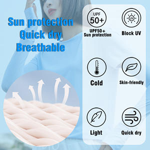 Vente en gros de t-shirts de sport <span class=keywords><strong>anti</strong></span>-<span class=keywords><strong>UV</strong></span> à séchage rapide pour femmes UPF50 + t-shirts et manches de bras pour la course à pied et le cyclisme - Product Image 5