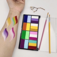Palette de peinture pour le visage et le corps Xiaodan avec logo personnalisé, 8 couleurs mélangées, à base de plantes naturelles, soluble dans l'eau, pour enfants, kit de maquillage de scène