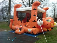 Château gonflable commercial écologique en PVC, modèle Tiger Tummy No Gravity, pour 10 à 15 passagers, type Moonwalk