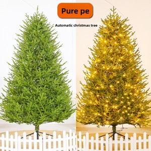 <span class=keywords><strong>Sapin</strong></span> de Noël artificiel transfrontalier en PE ignifuge, éclairé, de luxe, entièrement tridimensionnel - Product Image 5