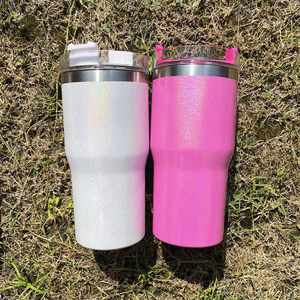 Shimmer Sublimation Insulated Cup Sports Outdoor 20oz Glitter rainbow Stainless <b>Steel</b> Travel Mug Water <b>Bottle</b> - Product Image 2