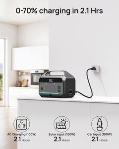 <span class=keywords><strong>Estación</strong></span> <span class=keywords><strong>de</strong></span> Energía Portátil <span class=keywords><strong>de</strong></span> 600W con Batería LiFeP04 <span class=keywords><strong>de</strong></span> 300Wh, con Tomas <span class=keywords><strong>de</strong></span> Corriente Alterna, Banco <span class=keywords><strong>de</strong></span> Energía para Acampar al Aire Libre, Viajar, Hogar y Emergencias - Product Image 4