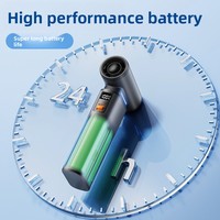 Ventilateur Violent Mini Portable pour Camping et Extérieur, Souffleur Turbo 130000 RPM Haute Vitesse, Sans Balais, en Plastique, avec Batterie au Lithium et Fonction Aspirateur