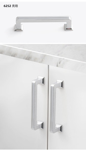 Modern Zinc Alloy <b>Door</b> <b>Handles</b> for Bedroom Hotel Dresser <b>Kitchen</b> <b>Cabinets</b>-High-quality Easy Installation European Simple Design - Product Image 6