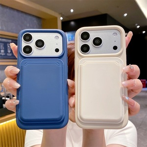 New Trending 2 in 1 Silicone Magnetic Phone Case with Card <b>Holder</b> for <b>iPhone</b> 18 Pro Max 17 16 15 14 Mobile Phone Accessories - Product Image 4