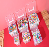 BonKu - Juego de Marcadores de Acuarela de Doble Punta de 30/40/60/80/168 Colores, Personalizados, en Estuche de PP, para la Escuela y como Regalo