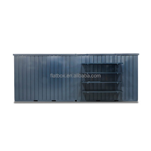 Contenitore di spedizione in acciaio pieghevole Design moderno prefabbricato Flat Pack negozi all'aperto e garage con spedizione a basso costo - Product Image 2