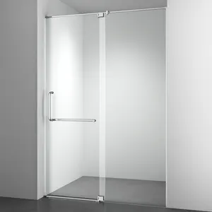 โรงแรม Frameless กระจกสองประตูห้องอาบน้ำห้องน้ำกันน้ำ Frameless ห้องอาบน้ำ