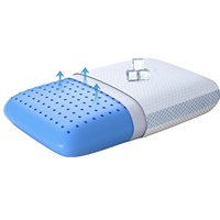Boyun desteği için yıkanabilir yastık kılıfı havalandırmalı Almohada ile Modern katı desen bellek köpük jel yatak yastık