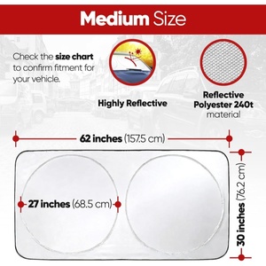 Wholesale White Car Sunshade Custom Logo Car Sun <b>Shades</b> Front <b>Window</b> Car Sunshade Sun <b>Shade</b> - Product Image 4