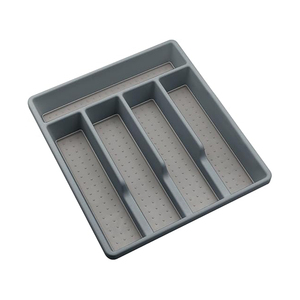 Grand plateau organisateur de tiroir à couverts de rangement d'ustensiles de table de qualité supérieure Plateau à ustensiles extensible noir avec <span class=keywords><strong>bloc</strong></span> à couteaux pour la cuisine - Product Image 2