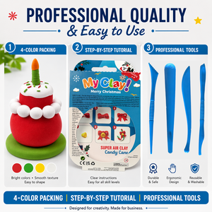 Arcilla para Modelar Muñecos de Nieve Navideños, Arcilla Espuma para Manualidades Infantiles con <span class=keywords><strong>Herramientas</strong></span> - Product Image 5