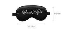 Geborduurde Double-Side Zijde Eye Travel Ademend Slaap Masker Met Verstelbare Elastische